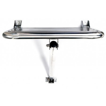 ASIENTO DUCHA ABATIBLE C/SOPORTE SATINADO 448 x 406 x 372 MM