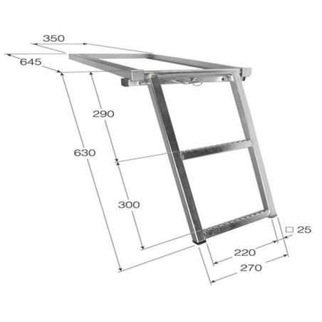 ESCALERA ESCAMOTEABLE DE 2 PELDAÑOS