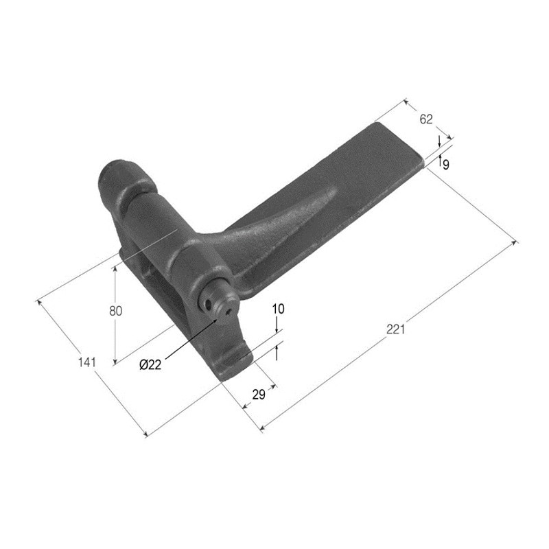 BISAGRA VOLQUETE SOPORTE DOBLE
